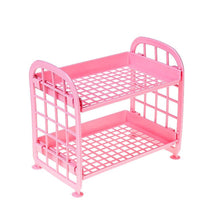 2Layer Foldable Plastic Small Storage Shelf / Rack (1 Pc / Mix Color)