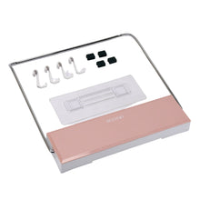 Wall-Mounted Foldable Wash Basin Storage Rack with Self-Adhesive Sticker