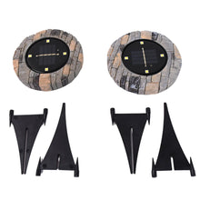 Disk Lights Slate – Heavy Duty Outdoor Solar Pathway Lights – 4 LED (2 Pc)