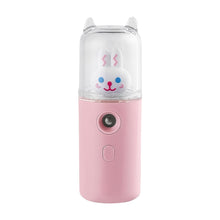 Portable Mini Facial Steamer – USB Rechargeable Nano Mist Sprayer with Cute Cartoon Design