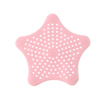 Baby Pink Silicone Star Shaped Sink Filter Bathroom Hair Catcher Drain Strainers for Basin