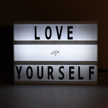 Black Mini A6 Magnetic Cinematic Light Box with 82 Characters and 10 Emojis (1 Set)