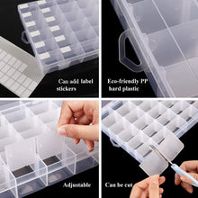 36 Grids Clear Plastic Organizer Box with Adjustable Compartment Dividers, Jewellery Storage Organizer Collection Box (1 pc )