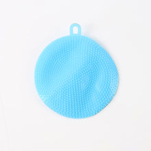 Sky Blue Silicone Dish Scrubber Sponge Mildew Free, Non Stick, Heat Resistant