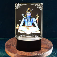 Beautiful 3D Lord Shiva Frame with Soft White Light (1 Pc)