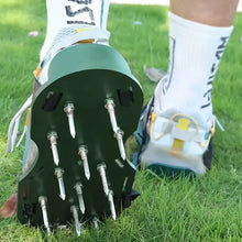 Lawn Aerator Spiked Sandals – Green Studded Garden Grass Shoes (1 Pair)