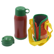 Premium Stainless Steel Insulated Sipper Bottle Print Water FlaskCartoon Vacuum Hot Cold For Kids / Travelling Water Bottle for Kids with up Straw, Double Wall Thermos with Straw & Bottle Zippe Cover For office/Gym/School (550 ML)