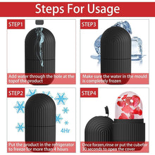 Face Ice Roller Massager for Swelling & Puffiness Reduction (Black)