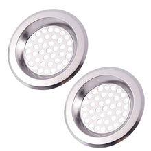 Bathroom Kitchen Stainless Steel Basin Sink Drain Strainer (2 Pc Set)