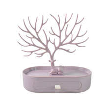 Plastic Jeweller Organizer Earring Holder and Necklace Rack With Drawer (1 Pc)