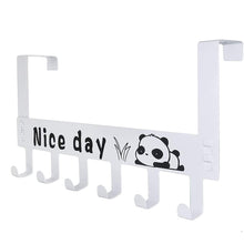 Heavy-Duty Carbon Steel Door Hook Hanger Rack (2 pc / 6 Hook / White)
