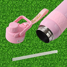 Stainless Steel Vacuum Insulated Water Bottle WIth Straw (550ml)