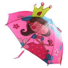 3D Kids Umbrella with Cartoon Print – Cute Waterproof Rain Umbrella (1 Pc)