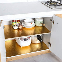 Oil Proof Sticker, Waterproof Self Adhesive Aluminum Foil Wallpaper (60 cm×200 Cm / Golden / 1 Pc)