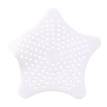 White Silicone Star Shaped Sink Filter Bathroom Hair Catcher Drain Strainers for Basin