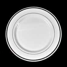 Round Plastic Dinner Plates Wedding Birthday Party Tableware Supplies (6 Pcs Set)