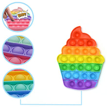 Ice Cream Softy- Fidget ping Sounds Toy, BPA Free Silicone, Push Bubbles Toy for Autism Stress Reliever, Sensory Toy It Toy