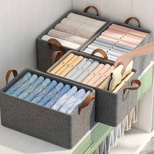 Cloth storage baskets, closet storage bins, Canvas Fabric Storage Basket for shelves, basket organizers for shelf, storage bins for clothes (48×27 Cm)