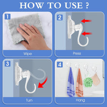 Plastic Suction Cup Hooks (4 Pcs Set)