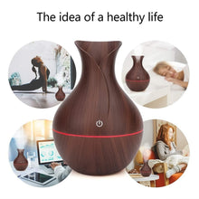 Mini Wooden Vase Pot Diffuser Cool Mist Atomization Humidifier (1 Pc)