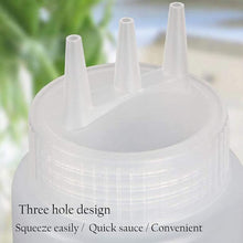 Ketchup Bottles With 3 Nozzle For Sauce, Mayonnaise, Chocolate Syrup Using Bottle Reusable Plastic Bottle ( 360ml )