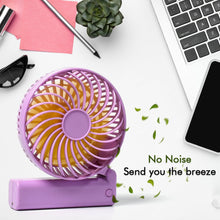 Portable Mini handy Fan & Personal Table Fan | Rechargeable Battery Operated Fan Suitable for Kids, Women, Makeup Artist, Home Office (Battery Not Include)
