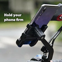 Mobile Phone Holder With Easy Adjustable Rear View Mirror Mount Solid Metal Cradle Stand Suitable for Bike & Mobile Phones