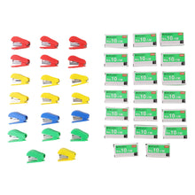 Mini Stapler Set with Staples – Assorted Colors | No.10 Staplers with Pins (20 pcs Set)