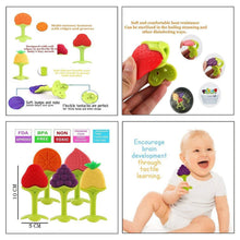 Silicone Fruit Teether Toy for Babies & Toddlers