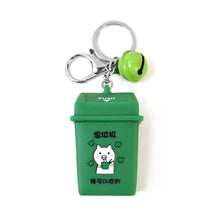 Trash Can Keychain Recycle Can Keyring Novelty Keychain Garbage Classification keyholder for and Adults