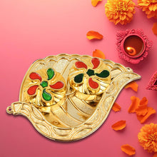 Leaf Shape Special Puja Thali (1 Pc / Mix Design)