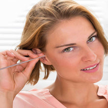 6-in-1 Ear Wax Cleaner- Resuable Ear Cleaning Tools Leather Pouch - Ear Pick Wax Remover Tool Kit with Ear Curette Cleaner and Spring Ear Buds Cleaner Fit in Pocket Great for Traveling