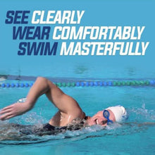 Swimming Goggles with Ear & Nose Plugs, Adjustable, Anti-Fog & Waterproof