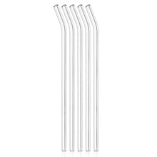 Reusable Glass Straws Clear Glass Drinking Straw 5Pc