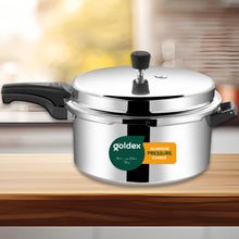 Aluminium Classic Goldex Pressure Cookers With Outer Lid (12 Litres / 5-Year warranty, ISI Number :- 2347, BIS Number :- CM/L -7600164310