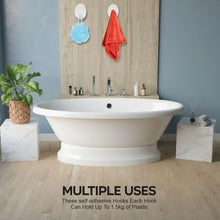 Earth Star Self Adhesive Plastic Wall Hook (12 Pc)