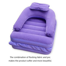 2 in 1 Air Mattress & Lounger, Portable Inflatable Mattress Air Sofa With Air Hand Pump (175×75 cm)