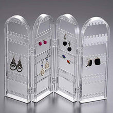 4 Folding Storage Hanger Acrylic Earring Screen Holder Display Stand Clear (1 Set)