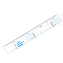 Multifunctional Transparent Plastic Geometry Ruler (1 Pc)