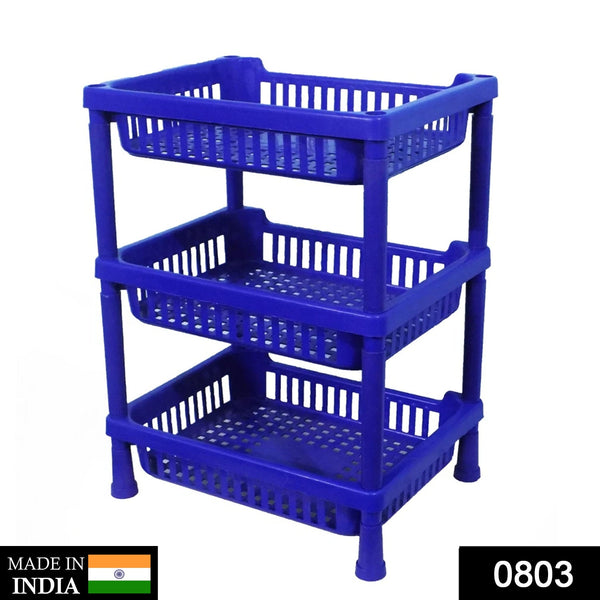 Multipurpose Plastic Storage Rack Oraganiser - 3 pcs