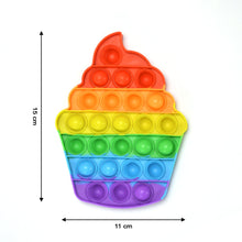 Ice Cream Softy- Fidget ping Sounds Toy, BPA Free Silicone, Push Bubbles Toy for Autism Stress Reliever, Sensory Toy It Toy