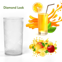 Round Plastic Water Glass Juice Beer Wine Plastic Unbreakable Transparent Glass Set ( 300ml 6pc ) (brown Box)