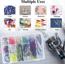 36 Grids Clear Plastic Organizer Box with Adjustable Compartment Dividers, Jewellery Storage Organizer Collection Box (1 pc )