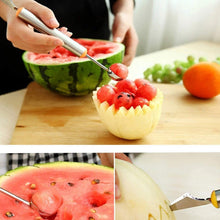 Multifunctional 2 in 1 Melon Baller - Stainless Steel Dig Scoop with Fruit Carving Knife.