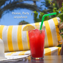 Unbreakable Stylish Transparent Square Design Water / Juice / Beer / Wine Tumbler Plastic Glass Set ( 300 ML, Pack of 6) ( Black )