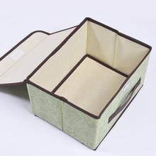 Foldable Cotton Linen Storage Box – Multi-Room Organizer with Lid & Handles