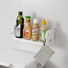 Multifunctional Elephant-Shaped Wall Shelf – No-Punch Mini Organizer for Kitchen, Bathroom & Bedroom