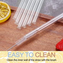Reusable Glass Straws Clear Glass Drinking Straw 5Pc