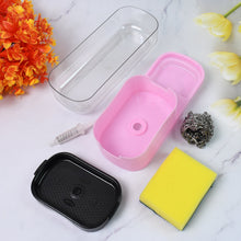 2 in 1 Plastic Dish Soap Liquid Dispenser Sponge Holder ,Sabudani (1 Set)