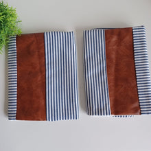 Pillow Covers, leather & cotton Cushion Covers (20 × 20 Inch / 1 Pair / 2 Pc)